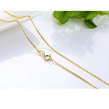 Load image into Gallery viewer, Genuine 14k Gold Color Necklace For Women Water Wave Chain Snake Bone/starry/Cross Chain 18 inches Necklace Pendant Fine Jewelry