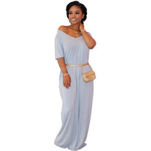 Load image into Gallery viewer, Solid Color Maxi Long Dress Women Casual Loose Dress V Neck Half Sleeve Outfit Women Clothes 2020