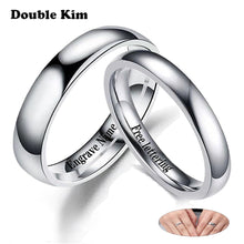 Load image into Gallery viewer, I LOVE YOU Couple Rings DIY Engrave Name Date Stainless Steel Unisex Wedding Rings for Women Men Lover Anniversary Jewelry Gift