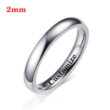 Load image into Gallery viewer, I LOVE YOU Couple Rings DIY Engrave Name Date Stainless Steel Unisex Wedding Rings for Women Men Lover Anniversary Jewelry Gift
