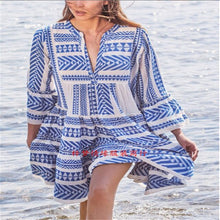 Load image into Gallery viewer, Ladies Loose Beach Dresses Short Boho Clothes For Women Trendy Dress 2019 Sukienki Damskie Casual Sun Large Size Elegant Dress