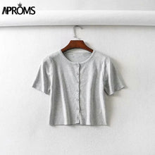 Load image into Gallery viewer, Aproms Candy Color Ribbed Knitted Cardigan Women Autumn Winter Long Sleeve Basic Cropped Sweaters Female Casual Short Jumper Top