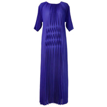 Load image into Gallery viewer, LANMREM 2020 summer new three quarter sleeve pleated dresses for women O-neck high quality solid color women's clothes AP487