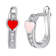 Load image into Gallery viewer, 2019 Fashion Jewelry Christmas Stud Earrings Animal Ladybug Clover Heart 925 Sterling Silver Small Earrings for Women Kids Girls