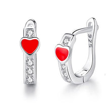 Load image into Gallery viewer, 2019 Fashion Jewelry Christmas Stud Earrings Animal Ladybug Clover Heart 925 Sterling Silver Small Earrings for Women Kids Girls