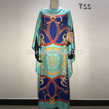 Load image into Gallery viewer, Beautiful Dresses For Women Dashiki Snake Pink Clothes Bazin Broder Riche Sexy Slim Ruffle Sleeve Robe Evening Long Dress