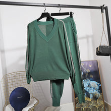 Load image into Gallery viewer, Fashion Lce silk Diamond Tracksuit Women 2020 Spring Long Sleeve Tracksuits Women Set +Casual Two Piece Set Pants Clothes D3657
