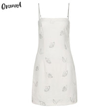 Load image into Gallery viewer, OrangeA strapless bodycon dress women skinny bow reflective print camisole 2020 summer fashion zipper dresses sleeveless clothes