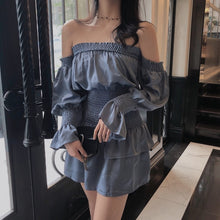 Load image into Gallery viewer, Women's Dresses Ins Girl Kawaii Ulzzang Sexy Off Shoulder Lazy Dress Female Vintage Harajuku Punk Clothes For Women Sweet

