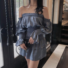 Load image into Gallery viewer, Women's Dresses Ins Girl Kawaii Ulzzang Sexy Off Shoulder Lazy Dress Female Vintage Harajuku Punk Clothes For Women Sweet
