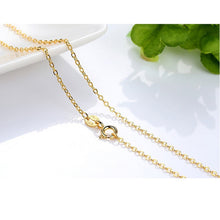 Load image into Gallery viewer, Genuine 14k Gold Color Necklace For Women Water Wave Chain Snake Bone/starry/Cross Chain 18 inches Necklace Pendant Fine Jewelry
