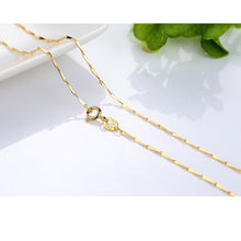 Load image into Gallery viewer, Genuine 14k Gold Color Necklace For Women Water Wave Chain Snake Bone/starry/Cross Chain 18 inches Necklace Pendant Fine Jewelry
