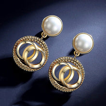 Load image into Gallery viewer, Luxury Rhinestone Geometric Drop Earrings for Women Girls 2020 New Bijoux Square Dangle Earring Party Jewelry Gifts Gold Trendy

