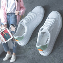 Load image into Gallery viewer, HOT Women Sneakers 2020 Fashion Breathble Vulcanized Shoes Women Pu leather Platform Shoes Women Lace up Casual Shoes White
