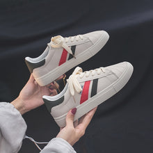 Load image into Gallery viewer, HOT Women Sneakers 2020 Fashion Breathble Vulcanized Shoes Women Pu leather Platform Shoes Women Lace up Casual Shoes White

