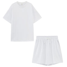 Load image into Gallery viewer, toppies summer tracksuits womens two peices set leisure outfits cotton oversized t-shirts high waist shorts candy color clothing
