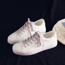 Load image into Gallery viewer, Sneakers Women Shoes 2020 Canvas Shoes New Wild Flat Lace-Up Comfortable Casual Shallow Color Shoes Women Sneakers Korea Style
