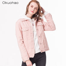 Load image into Gallery viewer, Solid Turn-down Collar Jean Jacket for Women Loose Casual Blue Fashionable Women Coats Female outwear Denim Feminine
