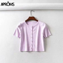 Load image into Gallery viewer, Aproms Candy Color Ribbed Knitted Cardigan Women Autumn Winter Long Sleeve Basic Cropped Sweaters Female Casual Short Jumper Top
