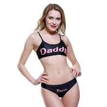 Load image into Gallery viewer, Catei Karrui 2020 new women's swimsuit letter printed split Bikini Fashion Sexy Bikini essential for seaside play
