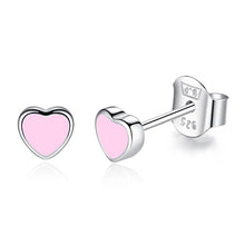 Load image into Gallery viewer, 2019 Fashion Jewelry Christmas Stud Earrings Animal Ladybug Clover Heart 925 Sterling Silver Small Earrings for Women Kids Girls
