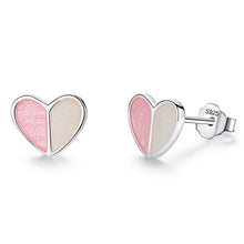 Load image into Gallery viewer, 2019 Fashion Jewelry Christmas Stud Earrings Animal Ladybug Clover Heart 925 Sterling Silver Small Earrings for Women Kids Girls
