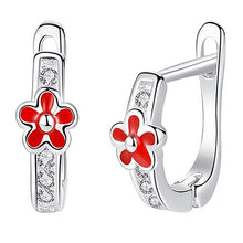Load image into Gallery viewer, 2019 Fashion Jewelry Christmas Stud Earrings Animal Ladybug Clover Heart 925 Sterling Silver Small Earrings for Women Kids Girls
