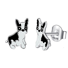 Load image into Gallery viewer, 2019 Fashion Jewelry Christmas Stud Earrings Animal Ladybug Clover Heart 925 Sterling Silver Small Earrings for Women Kids Girls
