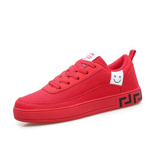 Load image into Gallery viewer, 2019 Hot Women Vulcanized Shoes Black Red Sneakers Ladies Lace-up Casual Breathable Walking Canvas Shoes Graffiti Flat B1231
