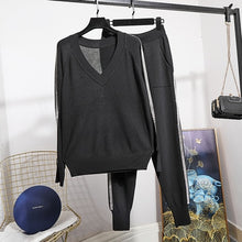 Load image into Gallery viewer, Fashion Lce silk Diamond Tracksuit Women 2020 Spring Long Sleeve Tracksuits Women Set +Casual Two Piece Set Pants Clothes D3657
