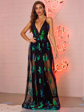 Load image into Gallery viewer, Sexy club outfits Sequin Party woman dress women summer clothes bodycon vintage maxi Dress elegant Backless Long dresses vestido
